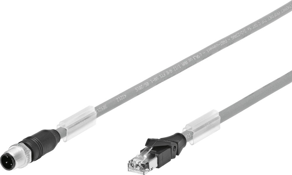 Festo Connecting Cable Plug M12x1 D-coded EN 61076-2-101 3m - 8040452
