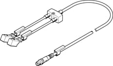 Festo Y-Distributor With Cables at Both Ends 2.5m/0.3m 1A IP65/ - 8035789