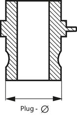 Camlock DN 140 (6'') Brass Coupling Hose Pillar (150 mm) Type E MIL-C-27487