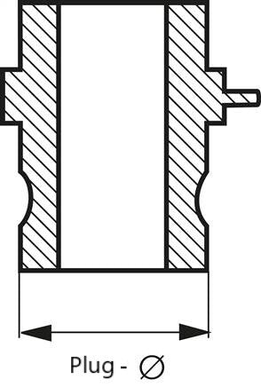 Camlock DN 15 (1/2'') Stainless Steel Coupling R 1/2'' Male Thread Type F MIL-C-27487