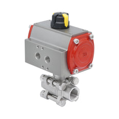 Rp 2'' 2-Weg Pneumatische RVS Kogelkraan Veer-Openend