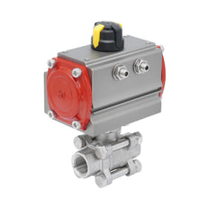 Rp 2'' 2-Weg Pneumatische RVS Kogelkraan Veer-Openend