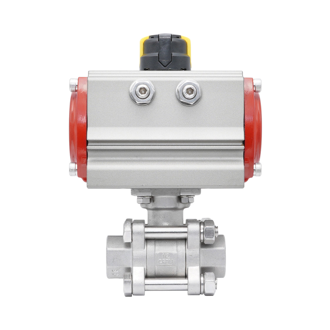 Rp 1-1/2'' 2-Weg Pneumatische RVS Kogelkraan Veer-Sluitend