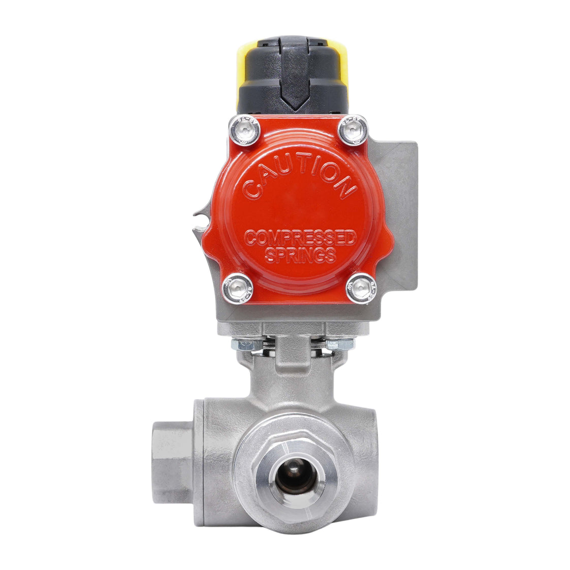 Rp 1-1/2'' L-Port 3-Weg Pneumatische RVS Kogelkraan Dubbelwerkend