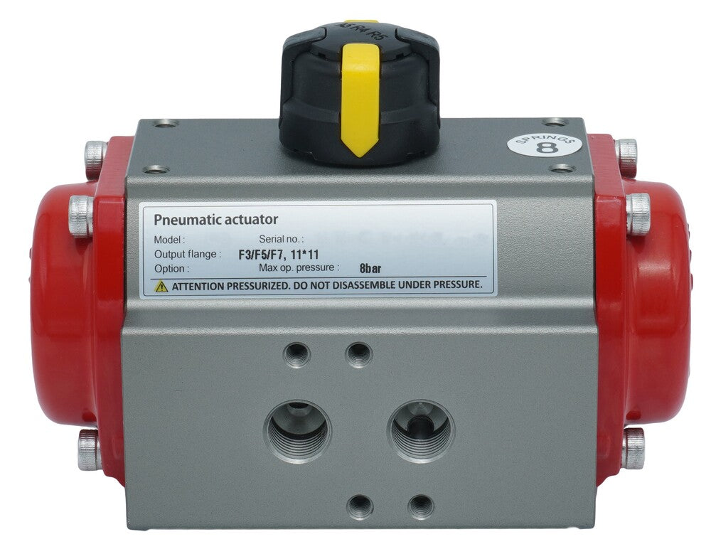 Pneumatic Actuator Rack & Pinion Spring Opening 421.7Nm @ 6bar F10/F12 Epoxy Coating - PR11B-C