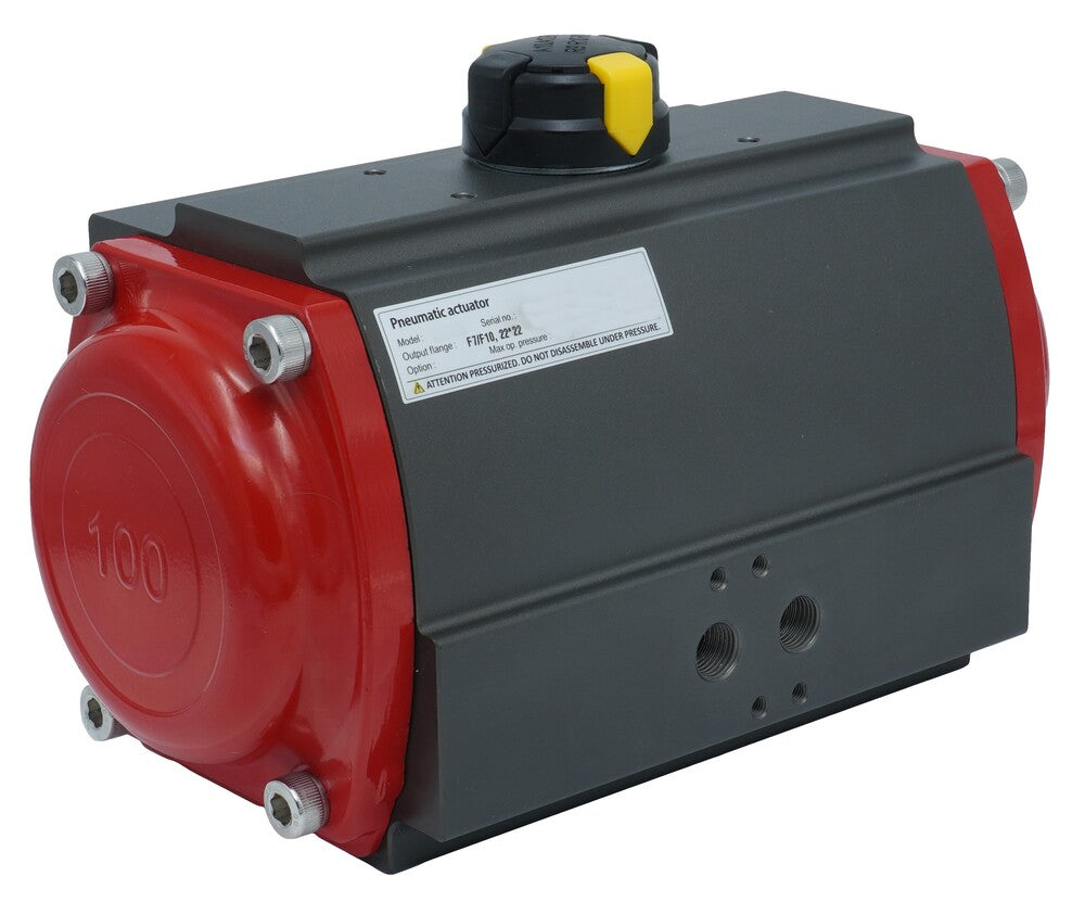 Pneumatic Actuator Rack & Pinion Double Acting 148Nm @ 6bar F07/F10 NPT Threads - PR07D-N