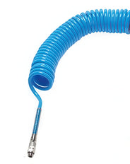 6m Coiled Air Hose 12x8mm PUR G3/8 Male Connector