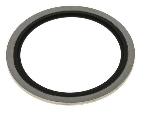 G 2" Steel/FKM Hydraulic Bonded Seal 60.6x73x2.5 mm