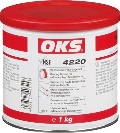 Extreme Temperatuur Lager Smeervet Universeel Voedselveilig 1kg OKS 4220