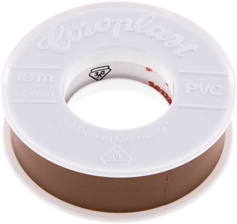 Elektrische Isolatietape Vde-Getest 15mm/10m Bruin [10 Stuks]