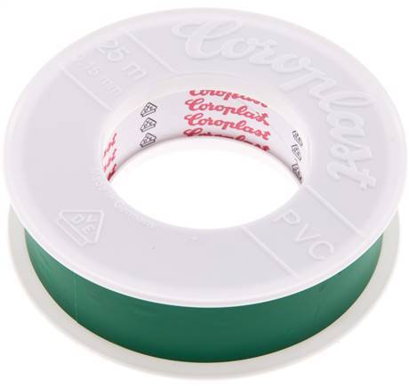 Elektrische Isolatietape Vde-Getest 25mm/25m Groen