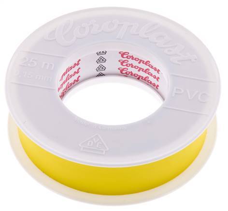 Elektrische Isolatietape Vde-Getest 25mm/25m Geel