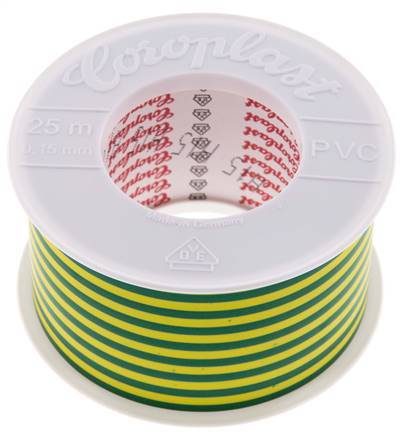 Elektrische Isolatietape Vde-Getest 50mm/25m Groen/Geel