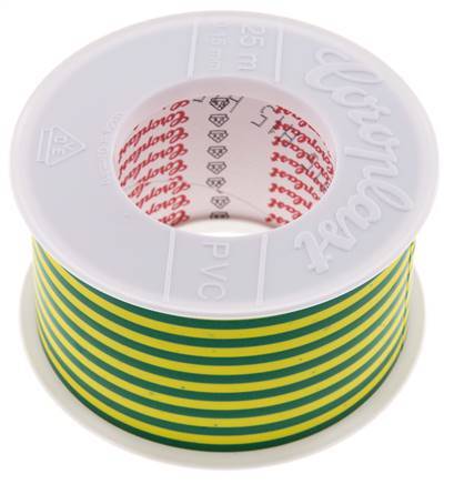 Elektrische Isolatietape Vde-Getest 50mm/25m Groen/Geel