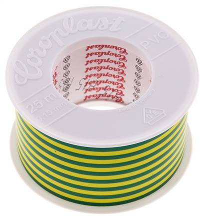 Elektrische Isolatietape Vde-Getest 50mm/25m Groen/Geel