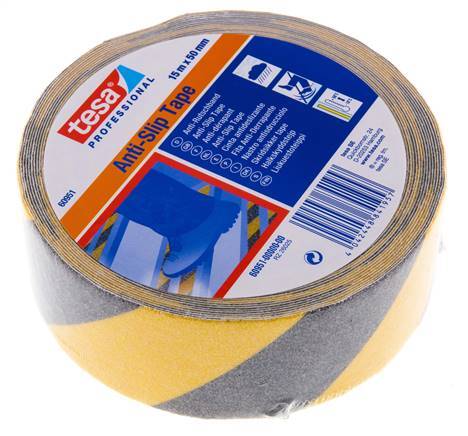 Anti-Slip Plakband 50mm/15m Zwart/Geel