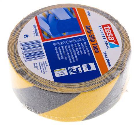 Anti-Slip Plakband 50mm/15m Zwart/Geel