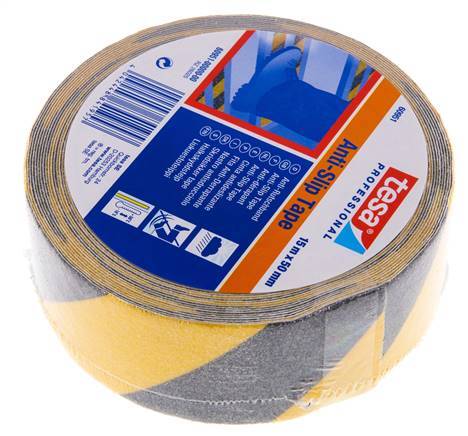Anti-Slip Plakband 50mm/15m Zwart/Geel