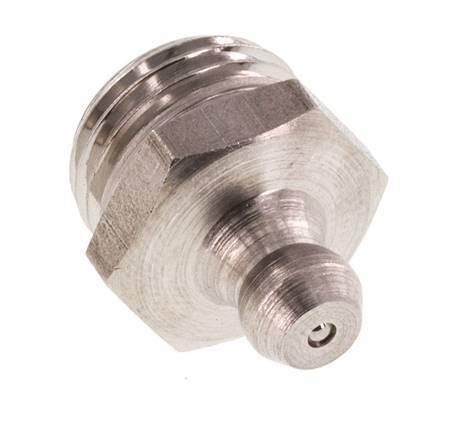 Rechte Hydraulische Smeernippel RVS R 1/4 Inch DIN 71412
