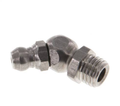 Haakse Hydraulische Smeernippel RVS M8x1 DIN 71412