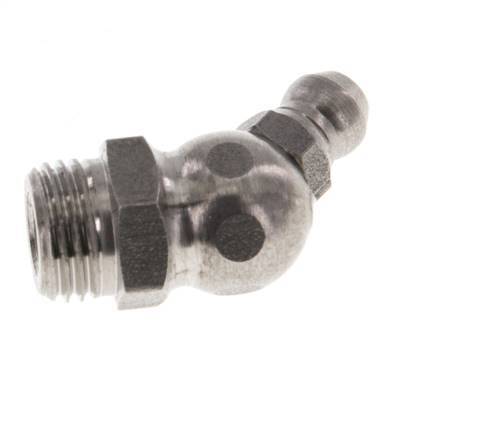 Haakse Hydraulische Smeernippel RVS M10x1 DIN 71412