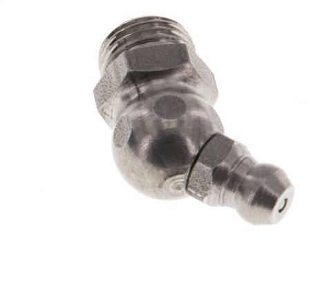 Haakse Hydraulische Smeernippel RVS M10x1 DIN 71412