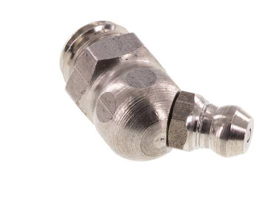 Haakse Hydraulische Smeernippel RVS M10x1.5 DIN 71412