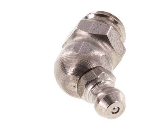 Haakse Hydraulische Smeernippel RVS M10x1.5 DIN 71412