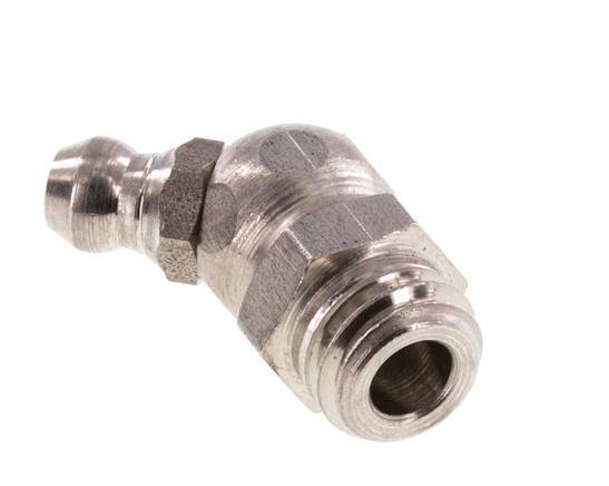 Haakse Hydraulische Smeernippel RVS M10x1.5 DIN 71412