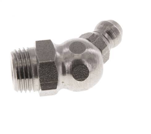 Haakse Hydraulische Smeernippel RVS R 1/8 Inch DIN 71412