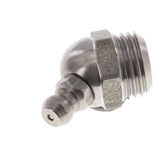Haakse Hydraulische Smeernippel RVS R 1/4 Inch DIN 71412