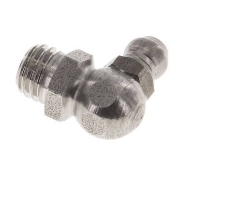 Rechte Hoek Hydraulische Smeernippel RVS M8 DIN 71412