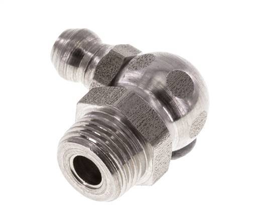 Rechte Hoek Hydraulische Smeernippel RVS R 1/8 Inch DIN 71412