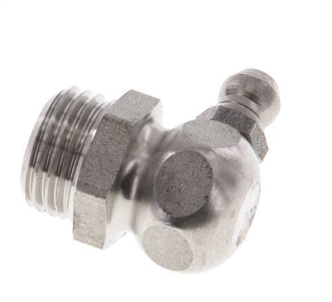 Rechte Hoek Hydraulische Smeernippel RVS R 1/4 Inch DIN 71412