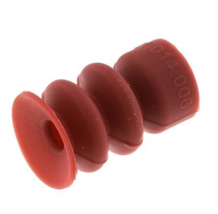 14mm Balg siliconen Rood Vacuümzuignap Slag 10mm