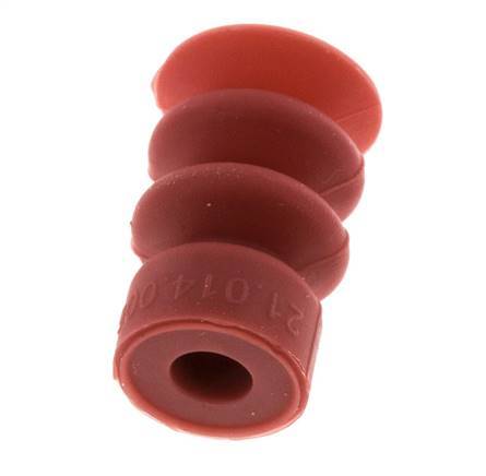 14mm Balg siliconen Rood Vacuümzuignap Slag 10mm