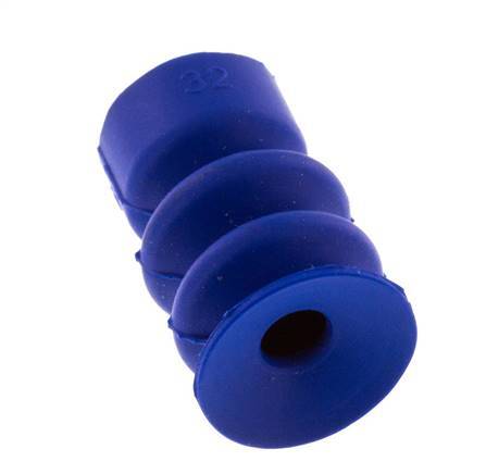 14mm Balg PUR Blauw Vacuümzuignap Slag 10mm