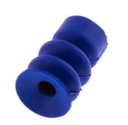 14mm Balg PUR Blauw Vacuümzuignap Slag 10mm