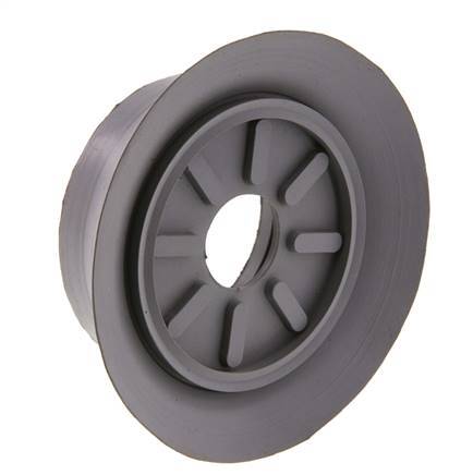 100mm Vlak NBR Grijs Vacuümzuignap G 1/4 inch Binnendraad Slag 6mm Dunne lippen