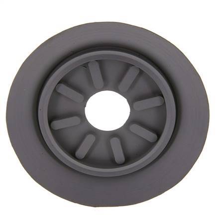 100mm Vlak NBR Grijs Vacuümzuignap G 1/4 inch Binnendraad Slag 6mm Dunne lippen