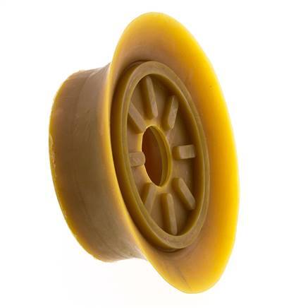 100mm Vlak NR Beige Vacuümzuignap G 1/4 inch Binnendraad Slag 6mm Dunne lippen