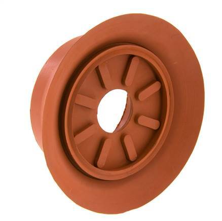 100mm Vlak SBR Roodbruin Vacuümzuignap G 1/4 inch Binnendraad Slag 6mm Dunne lippen