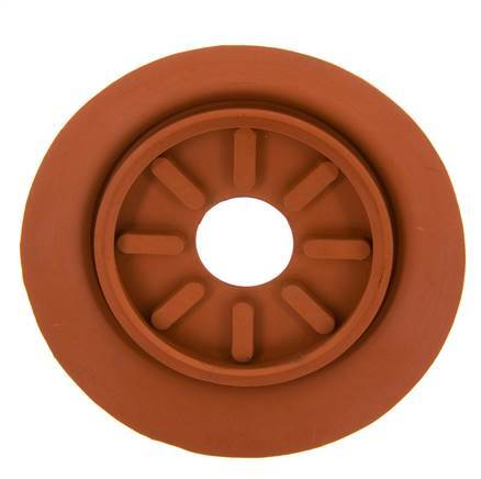 100mm Vlak SBR Roodbruin Vacuümzuignap G 1/4 inch Binnendraad Slag 6mm Dunne lippen