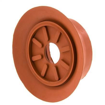 100mm Vlak SBR Roodbruin Vacuümzuignap G 1/4 inch Binnendraad Slag 6mm Dunne lippen