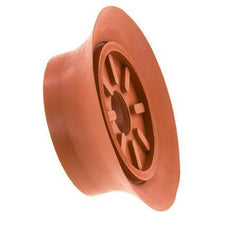 100mm Vlak SBR Roodbruin Vacuümzuignap G 1/4 inch Binnendraad Slag 6mm Dunne lippen