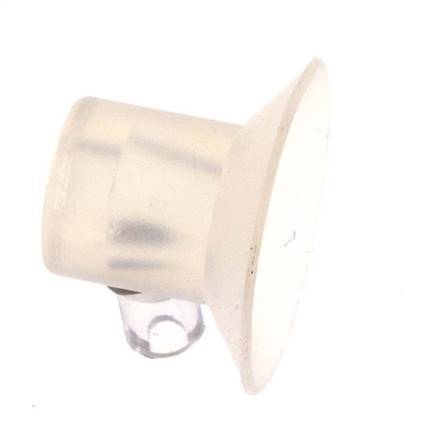 17mm Vlak siliconen Helder Vacuümzuignap Slag 2mm