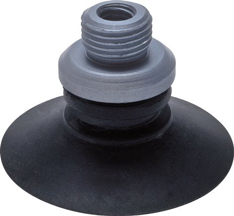 22mm Vlak CR Zwart Vacuümzuignap Slag 0.5mm Steunribben [2 Stuks]