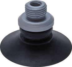 22mm Vlak CR Zwart Vacuümzuignap Slag 0.5mm Steunribben [2 Stuks]