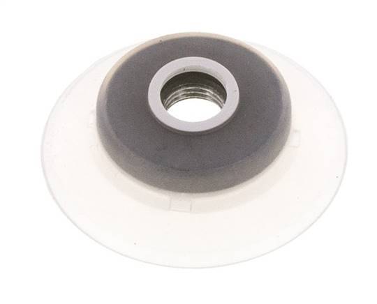 60mm Vlak siliconen Helder Vacuümzuignap G 1/4 inch Binnendraad Slag 5mm Robuuste lippen
