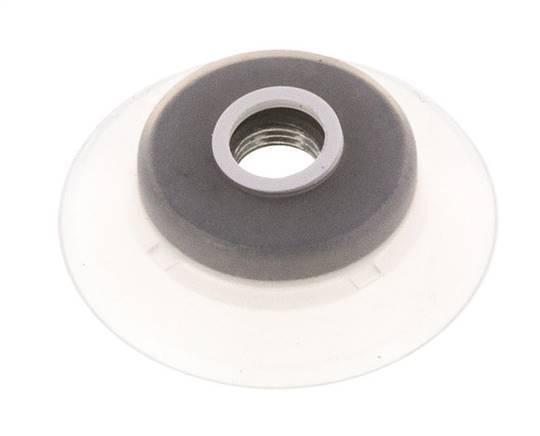 60mm Vlak siliconen Helder Vacuümzuignap G 1/4 inch Binnendraad Slag 5mm Robuuste lippen